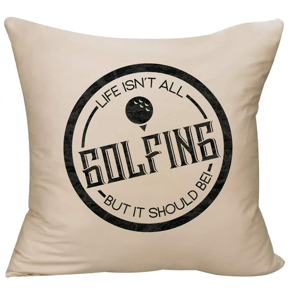 Multicolor 16x16 Caddyshack Golfball Logo Throw Pillow Multicolor 16x16 Caddyshack Golfball Logo Throw Pillow
